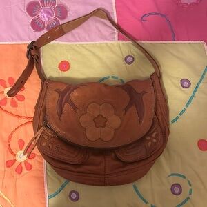 Lucky Brand Brown Leather Vintage Bag